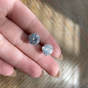 Large crystal stud earrings